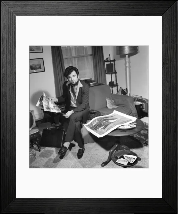 Framed Print : Turkish artist Rahmi pictured at a Kings Road, Chelsea flat Framed Print : Turkish artist Rahmi pictured at a Kings Road, Chelsea flat