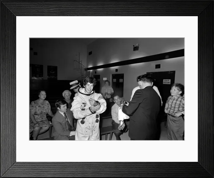 Framed Print : Visitors at NASA Space Station in Florida, U. S. A a few hours before Apollo 12 blasted off Framed Print : Visitors at NASA Space Station in Florida, U. S. A a few hours before Apollo 12 blasted off
