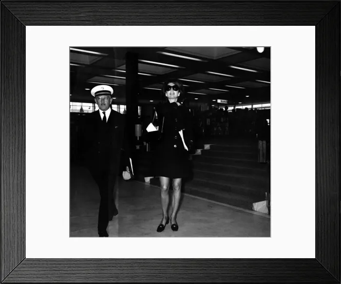 Framed Print : Mrs. Jacqueline Kennedy Onassis arrives at Heathrow Airport by Olympic Airways Framed Print : Mrs. Jacqueline Kennedy Onassis arrives at Heathrow Airport by Olympic Airways