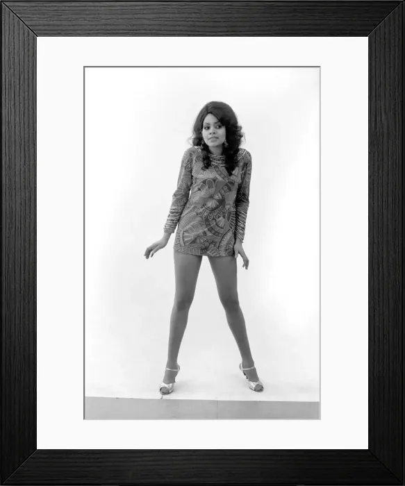 Framed Print : Model Vicki Richards wearing a patterned mini dress. October 1969 Z10451-006 Framed Print : Model Vicki Richards wearing a patterned mini dress. October 1969 Z10451-006