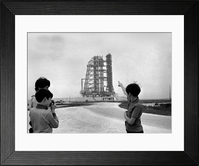 Framed Print : Visitors at NASA Space Station in Florida, U. S. A a few hours before Apollo 12 blasted off Framed Print : Visitors at NASA Space Station in Florida, U. S. A a few hours before Apollo 12 blasted off