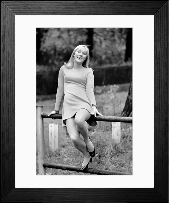 Framed Print : Woman outdoors posing wearing a mini dress. November 1969 Z10756-005 Framed Print : Woman outdoors posing wearing a mini dress. November 1969 Z10756-005