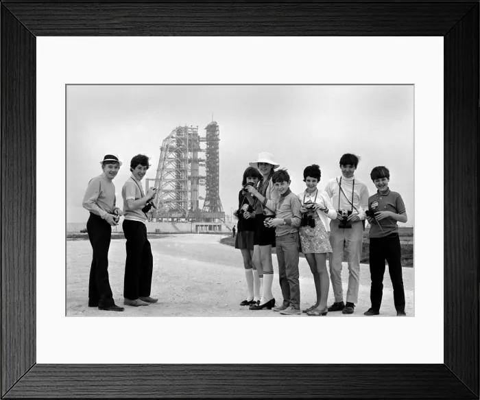 Framed Print : Visitors at NASA Space Station in Florida, U. S. A a few hours before Apollo 12 blasted off Framed Print : Visitors at NASA Space Station in Florida, U. S. A a few hours before Apollo 12 blasted off