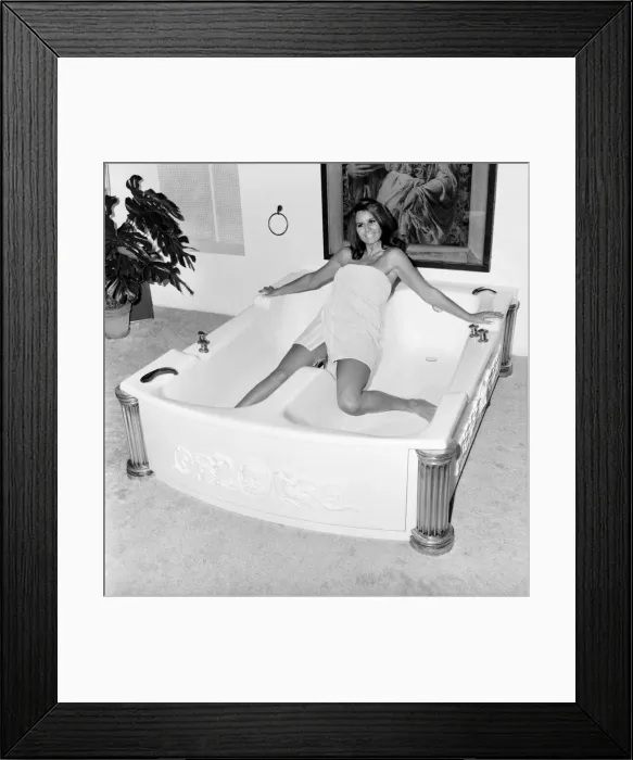 Framed Print : Woman using a bath designed for two people. November 1969 Z10586-003 Framed Print : Woman using a bath designed for two people. November 1969 Z10586-003