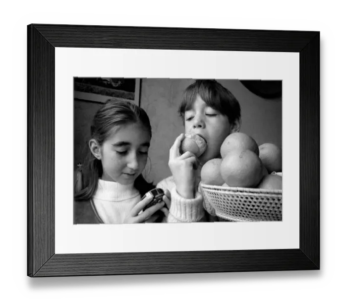 Framed Print : Matthew Ives, timed by his sister Sally, 11, eating his way to a world record by