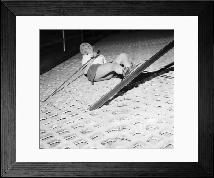 Framed Print : Winters first snows have been no help when it comes to mastering the arts of ski-ing