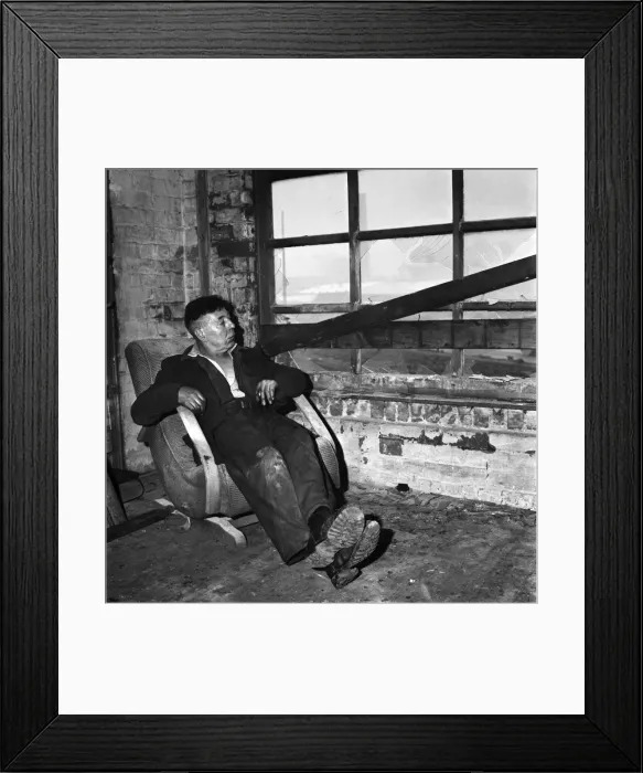 Framed Print : Cyril Eashus defies demolition men at his Middleton garage even though it is now just a