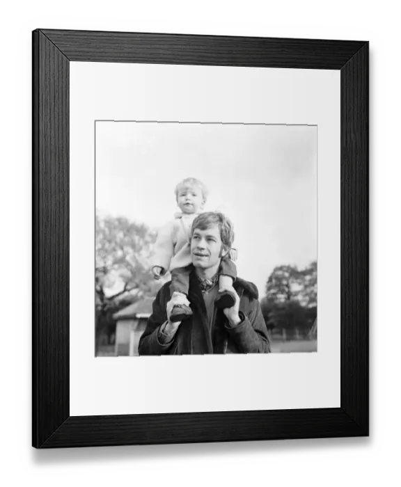 Framed Print : Family pictures of Alan Rothwell, with his son Tody aged 2 years Framed Print : Family pictures of Alan Rothwell, with his son Tody aged 2 years
