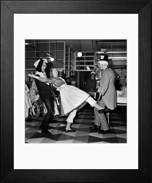 Framed Print : Children of Booth Hall Hospital meet character from Alice in Wonderland