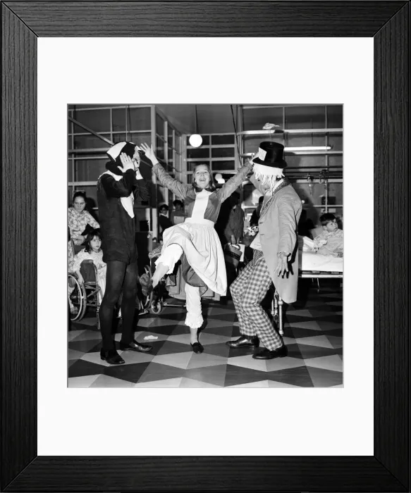 Framed Print : Children of Booth Hall Hospital meet character from Alice in Wonderland Framed Print : Children of Booth Hall Hospital meet character from Alice in Wonderland