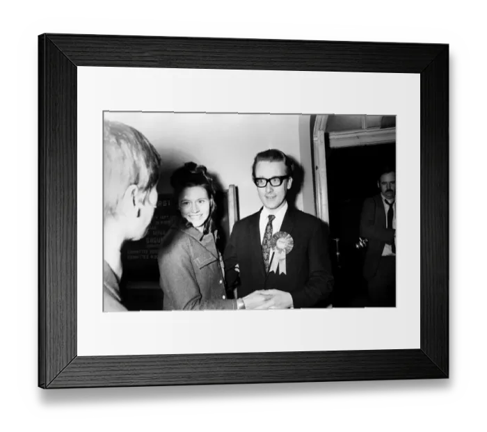 Framed Print : Conservative MP Chris Ward with his wife Elizabeth after his victory in Swindon by Framed Print : Conservative MP Chris Ward with his wife Elizabeth after his victory in Swindon by