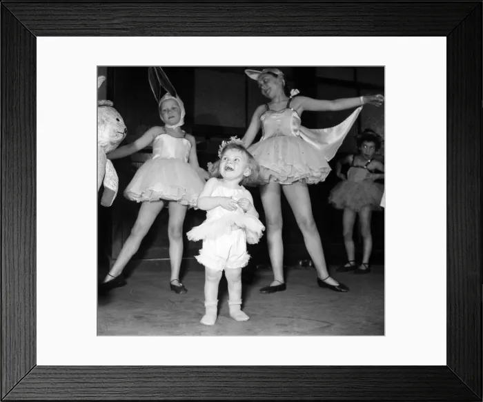 Framed Print : Toddler Jennifer Biggs aged 17 months 17 seen here dancing at a Reading hotel Framed Print : Toddler Jennifer Biggs aged 17 months 17 seen here dancing at a Reading hotel