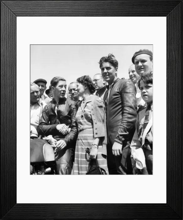 Framed Print : Motorsport. Isle of Man TT Races 1953 H. Armstrong who finished third in Framed Print : Motorsport. Isle of Man TT Races 1953 H. Armstrong who finished third in