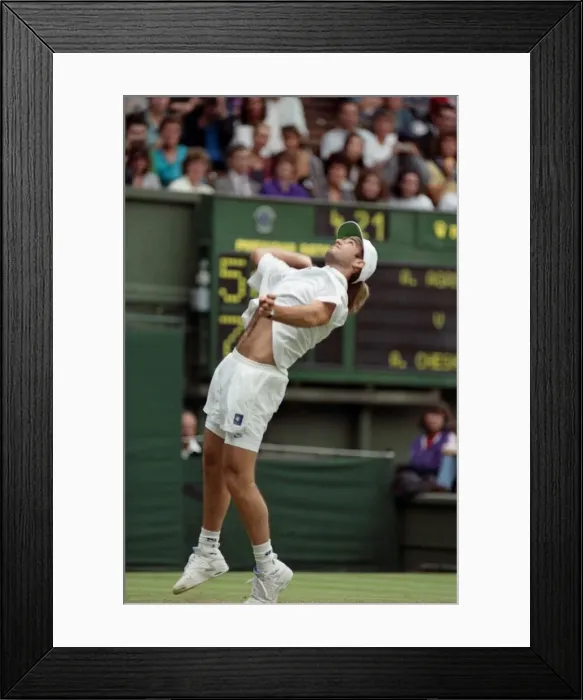 Framed Print : All England Lawn Tennis Championships at Wimbledon Mens Singles First Round match Framed Print : All England Lawn Tennis Championships at Wimbledon Mens Singles First Round match