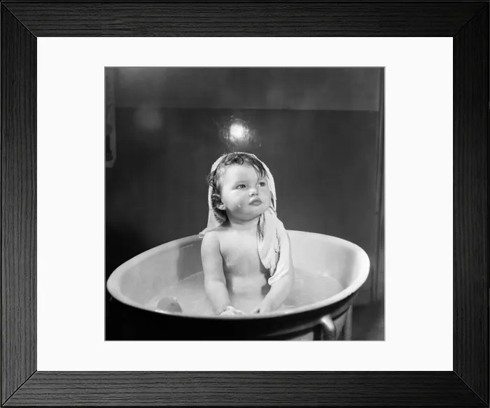 Framed Print : Bath time for one year old Kathleen Skelly is the happiest moments for her Framed Print : Bath time for one year old Kathleen Skelly is the happiest moments for her