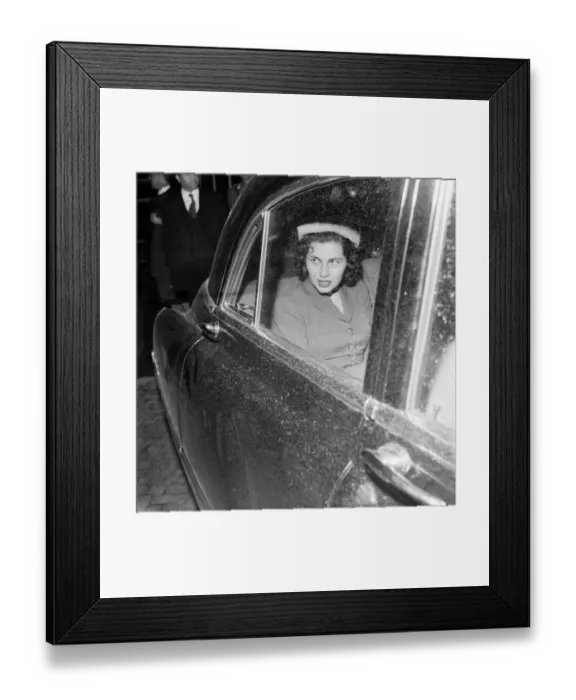 Framed Print : Queen Soraya of Persia seen here arriving at Ciampino International Airport in Rome Framed Print : Queen Soraya of Persia seen here arriving at Ciampino International Airport in Rome