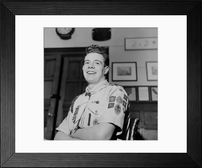 Framed Print : Boy scout David Harrison in his seat inside Westminster Abbey for the Coronation of Framed Print : Boy scout David Harrison in his seat inside Westminster Abbey for the Coronation of