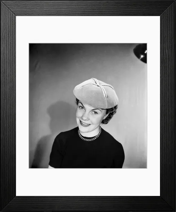 Framed Print : Easter Hat fashion The hot cross bun. March 1953 D1430