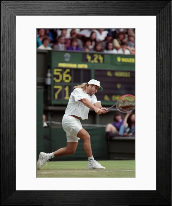 Framed Print : All England Lawn Tennis Championships at Wimbledon Mens Singles First Round match