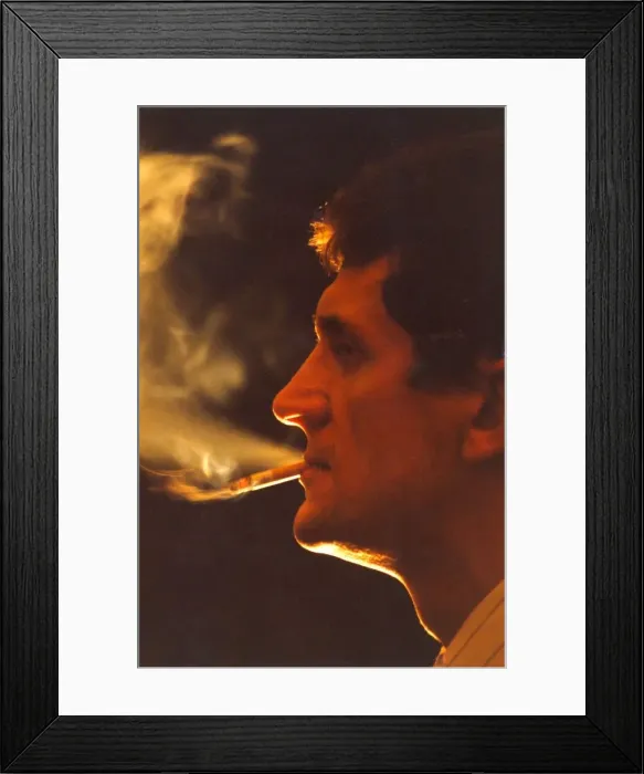 Framed Print : A picture of a man (Posed model) smoking Framed Print : A picture of a man (Posed model) smoking