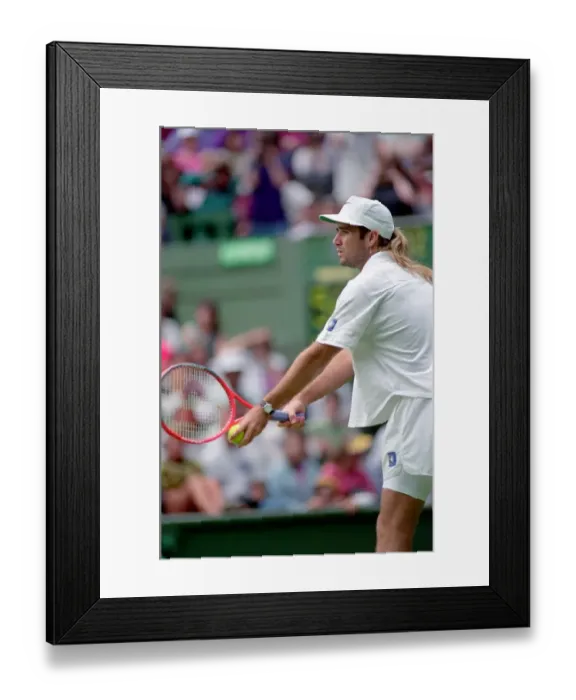 Framed Print : All England Lawn Tennis Championships at Wimbledon Mens Singles First Round match