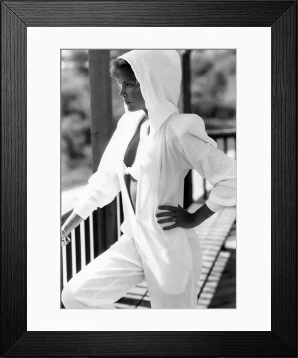 Framed Print : Fashion - Misc: white hot fashion. Norman Kamali is the designer of the early Eighties
