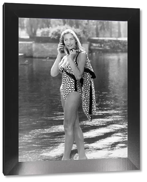 Fashion - Beachwear: Model Joanna displays her Mex Appeal swimsuit. May 1990 P017366