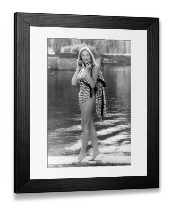 Framed Print : Fashion - Beachwear: Model Joanna displays her Mex Appeal swimsuit. May 1990 P017366 Framed Print : Fashion - Beachwear: Model Joanna displays her Mex Appeal swimsuit. May 1990 P017366