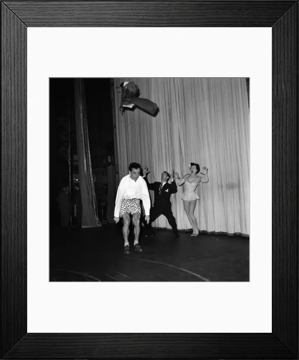 Framed Print : Warren, Latona, and Sparks act at the Palladium. January 1953 D750 Framed Print : Warren, Latona, and Sparks act at the Palladium. January 1953 D750