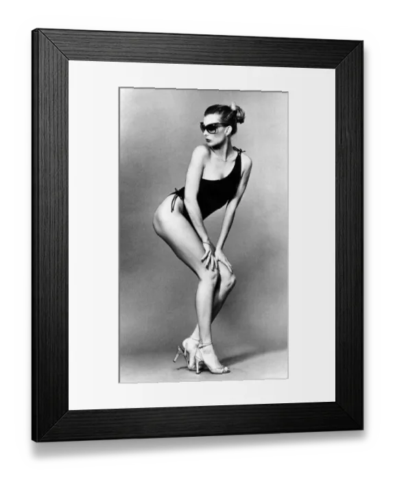 Framed Print : Fashion - Beachwear. Chic fashions from St. Tropez. The message from St Framed Print : Fashion - Beachwear. Chic fashions from St. Tropez. The message from St