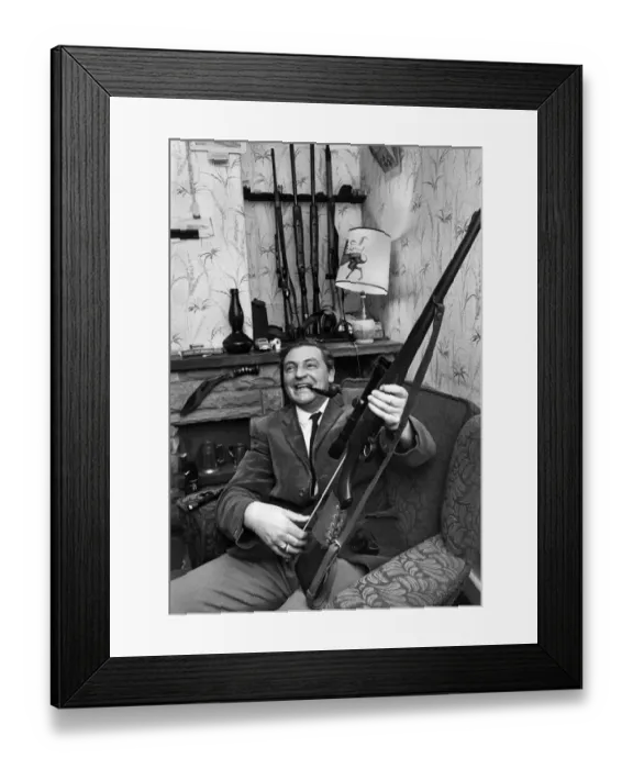 Framed Print : Comedian and explosives expert Derek Blaster'Bates