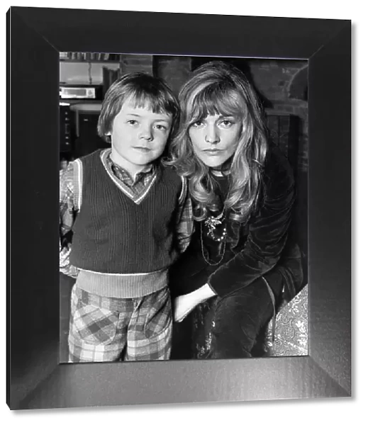 Television actress Coral Atkins pictured with her son Harry March 1974