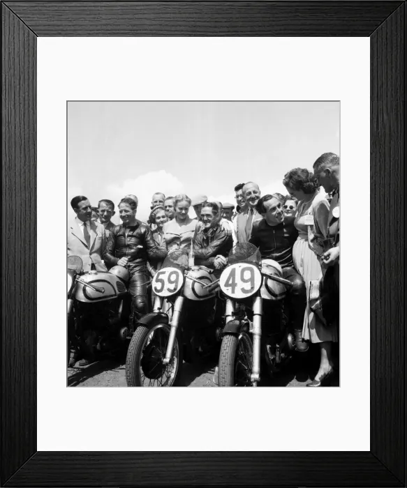 Framed Print : Motorsport. Isle of Man TT Races 1953 Ray Aman(59) and K Kavanagh(49) Framed Print : Motorsport. Isle of Man TT Races 1953 Ray Aman(59) and K Kavanagh(49)