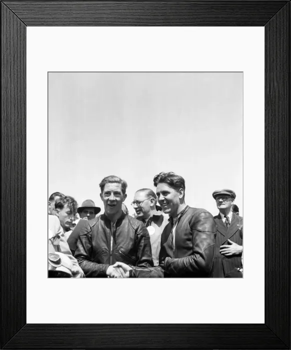 Framed Print : Motorsport. Isle of Man TT Races 1953 H. Armstrong who finished third in Framed Print : Motorsport. Isle of Man TT Races 1953 H. Armstrong who finished third in