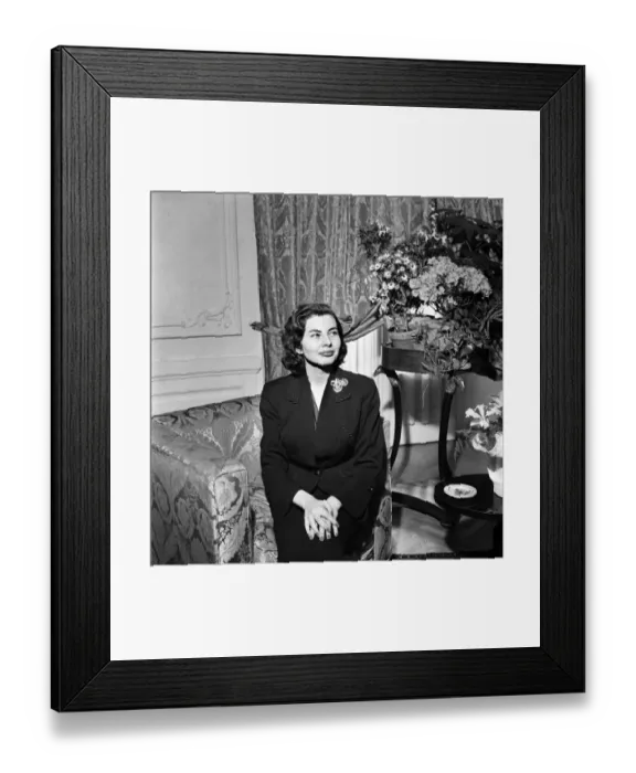 Framed Print : Pictures of her Imperial Majesty Soraya Pahlavy, the Queen of Persia who is just spending