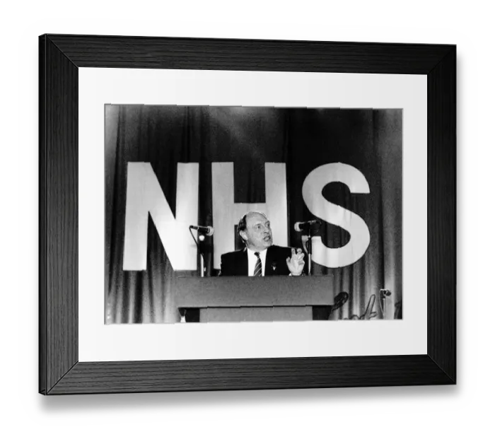 Framed Print : Neil Kinnock at festival for NHS at Alexandra palace Framed Print : Neil Kinnock at festival for NHS at Alexandra palace
