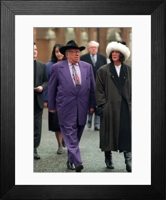 Framed Print : George Melly Jazz Musician 1994 at Les Dawsons Memorial Service