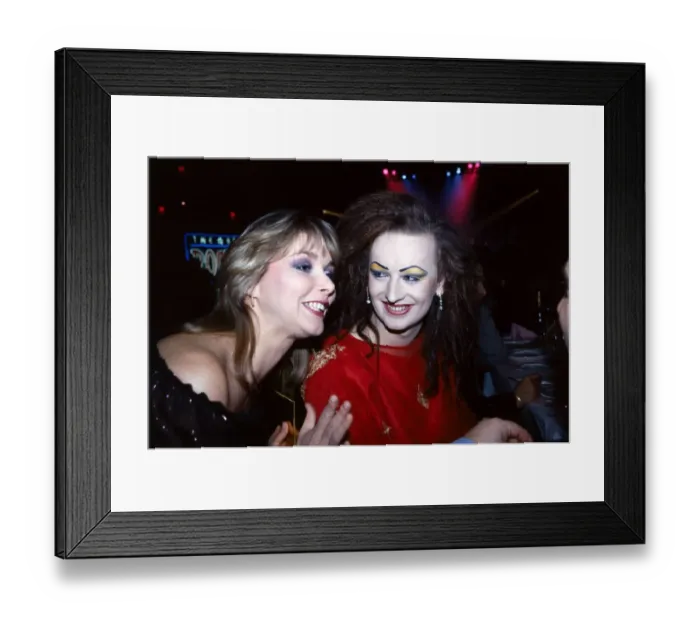 Framed Print : George O Dowd  /  Boy George Pop Singer of Culture Club with Cheryl Baker at the Rock