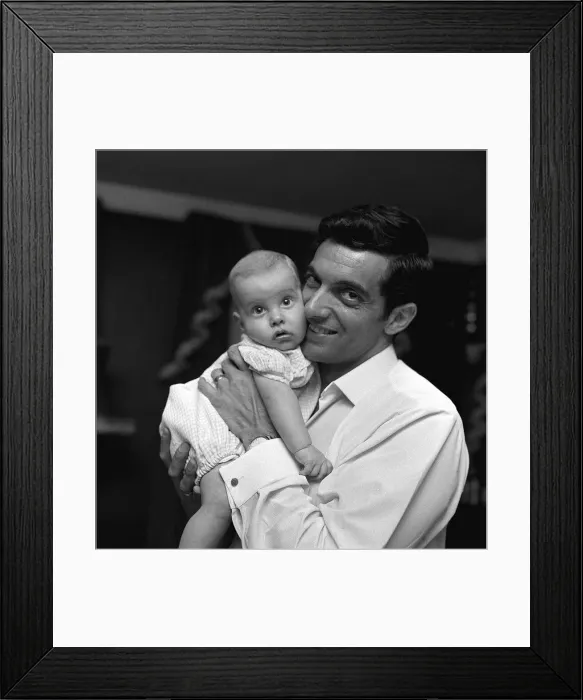Framed Print : Frankie Vaughan with his son Andrew aged Four and a half months Picture taken when Framed Print : Frankie Vaughan with his son Andrew aged Four and a half months Picture taken when