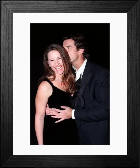 Framed Print : Pierce Brosnan Actor December 1997 At the premiere of Tomorrow Never Dies in which Framed Print : Pierce Brosnan Actor December 1997 At the premiere of Tomorrow Never Dies in which