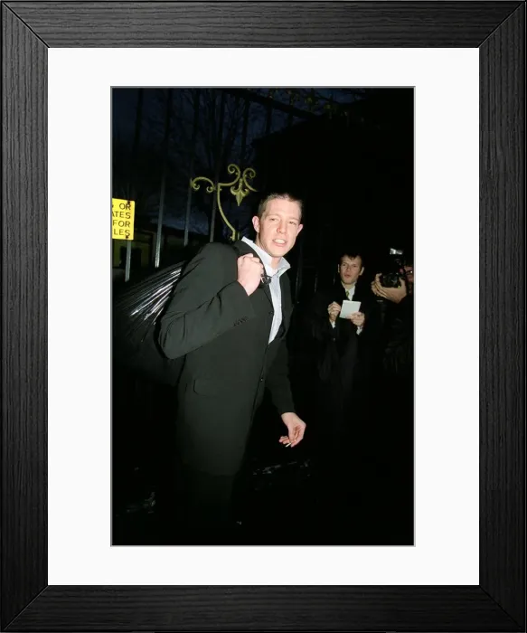 Framed Print : Chris Harris December 1997 Stepson of film star Pierce Brosnan leaving Wormwood Scrubs