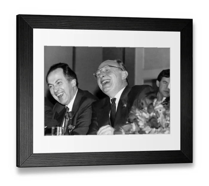 Framed Print : Neil Kinnock MP Former Labour Party Leader at the International Press Conference in