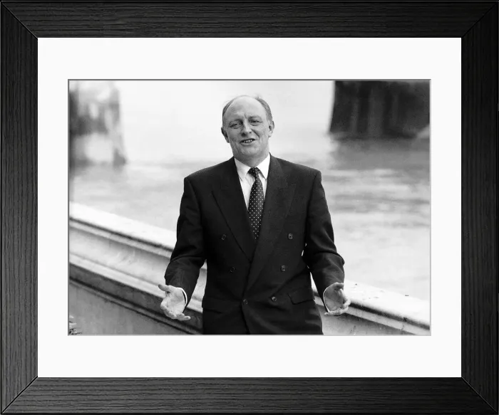 Framed Print : Neil Kinnock MP Former Labour Party Leader outside the House Of Commons during the 1992