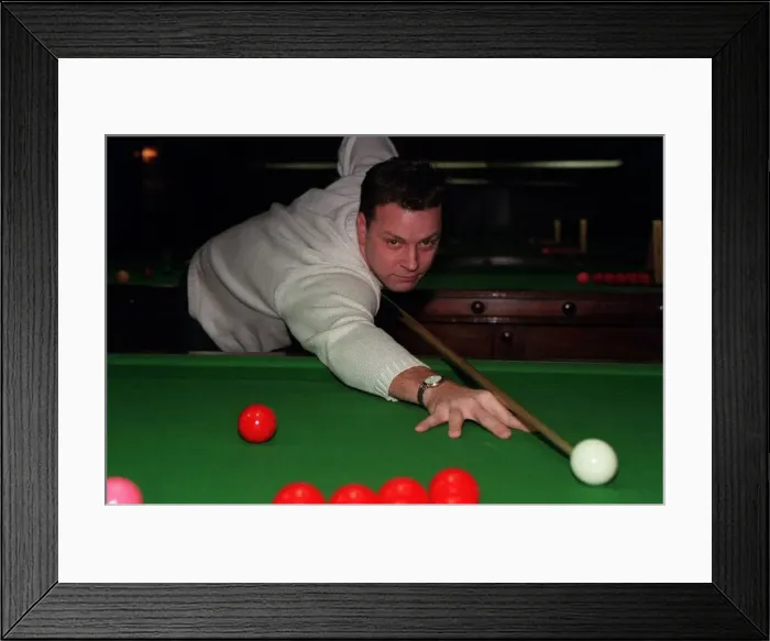 Framed Print : Mark Williams Snooker February 98 Who has just won the 1998 Benson