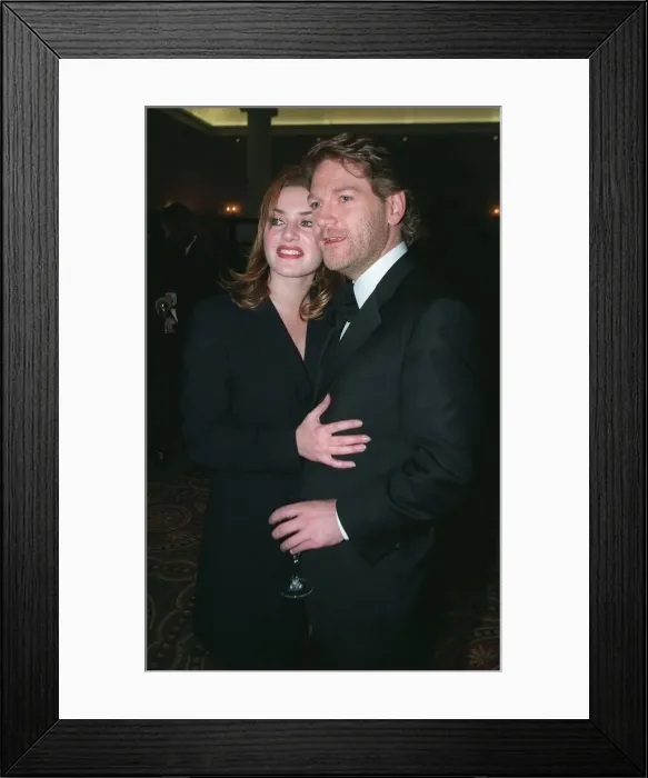 Framed Print : Kate Winslet and Kenneth Branagh at the February 1998 Evening Standard British Framed Print : Kate Winslet and Kenneth Branagh at the February 1998 Evening Standard British