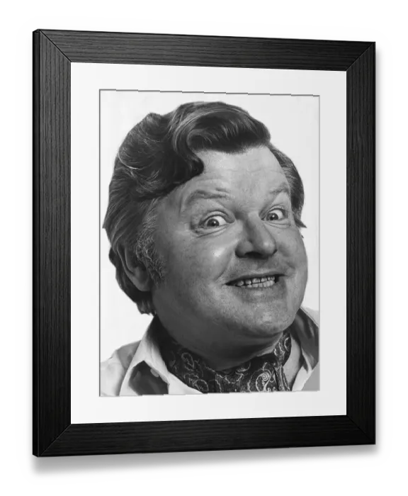 Framed Print : Comedian Benny Hill 1974