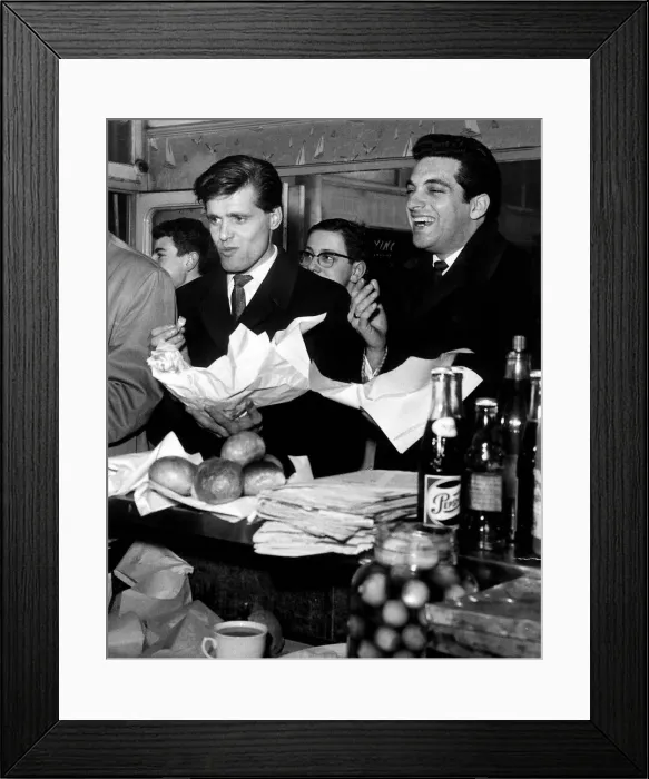 Framed Print : Frankie Vaughan Singer with Ronnie Carroll