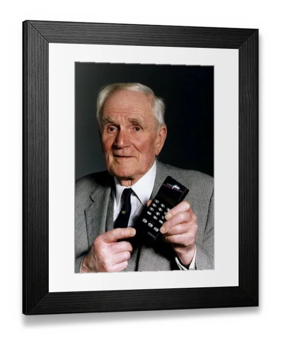 Framed Print : Desmond Llewelyn who plays Q in James Bond movies at launch of Video Plus unit Framed Print : Desmond Llewelyn who plays Q in James Bond movies at launch of Video Plus unit