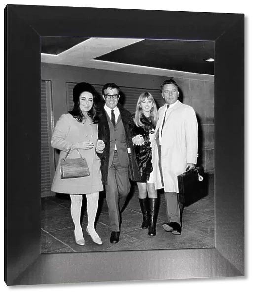 Richard Burton with Elizabeth Taylor Peter Sellers and Britt Ekland