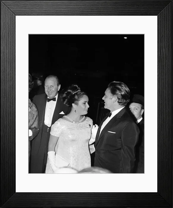 Framed Print : Elizabeth Taylor November 1965 and Richard Burton at Hollywood Party Framed Print : Elizabeth Taylor November 1965 and Richard Burton at Hollywood Party
